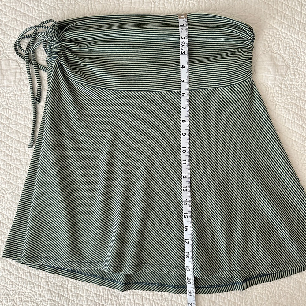 Patagonia Women’s Lithia Convertible Skirt Top Green Striped Medium - Picture 6 of 9